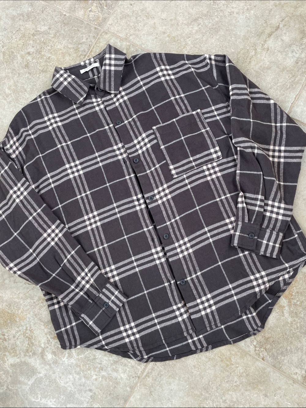 Z Supply cozy Brown Beige Plaid Flannel Shirt